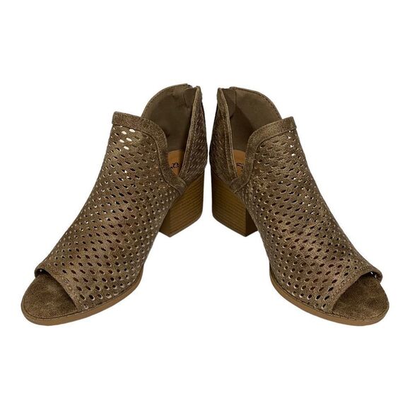 NEW in Box QUPID Core-27 Dk Taupe Mesh Ankle Booties 5.5 6 - Picture 4 of 6